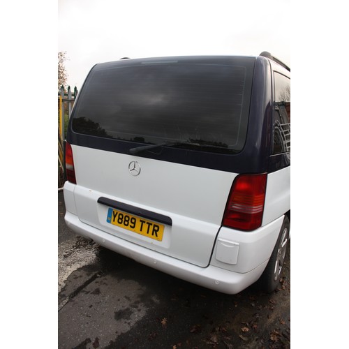 1 - Mercedes Benz V camper van reg. no. Y889 TTR- check previous MOT's on GOV website
extra seats, excel... 