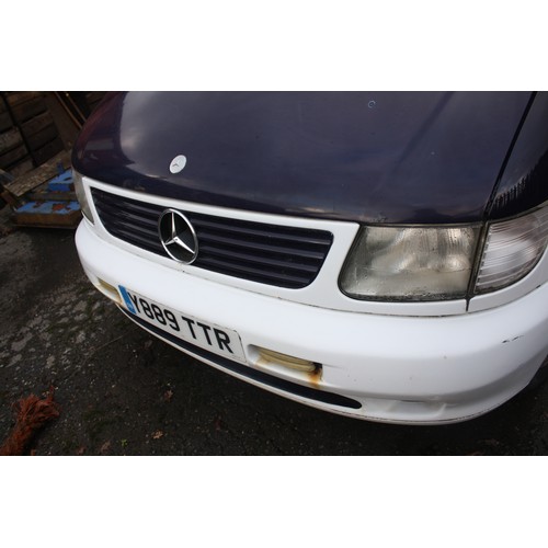 1 - Mercedes Benz V camper van reg. no. Y889 TTR- check previous MOT's on GOV website
extra seats, excel... 