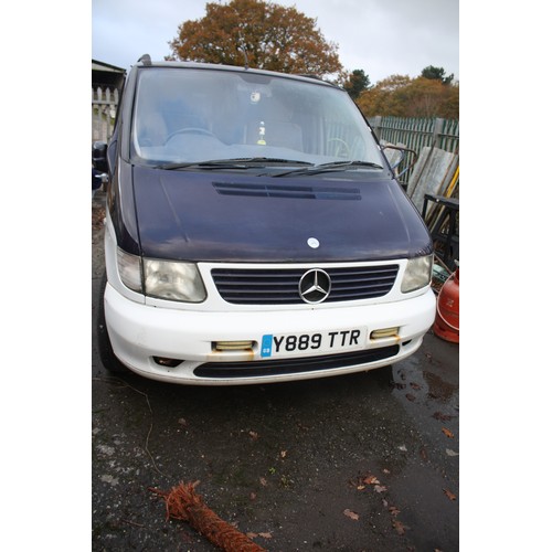 1 - Mercedes Benz V camper van reg. no. Y889 TTR- check previous MOT's on GOV website
extra seats, excel... 