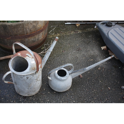 25 - 3 gallon galvanised watering can & 1 other