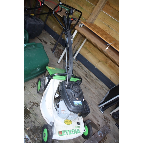 76 - Honda 5.5 hp petrol self drive mower- needs attention- untested but has compression