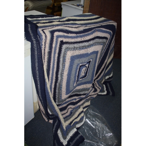 204 - Large crocheted throw