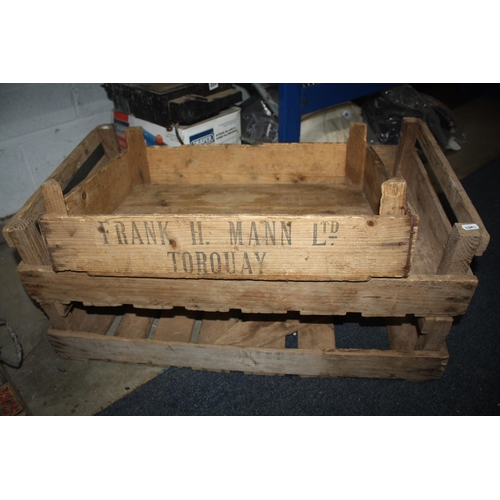 226 - 3 assorted vegetable crates longest 30 1/2