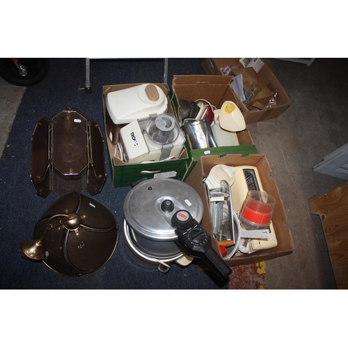 237 - Assorted kitchenalia, light fittings etc