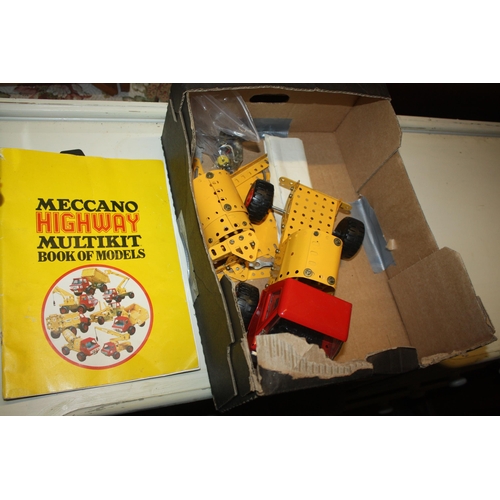 242 - Box assorted Meccano & booklet