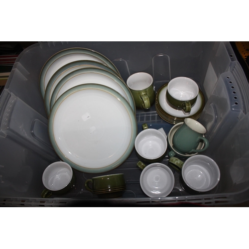 243 - Box assorted Denby tea & dinnerware