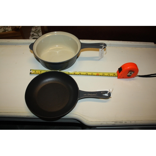 254 - As new Le Creuset saucepan 8 1/2