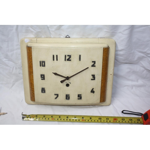 300 - Art Deco wall clock with slave movement 9