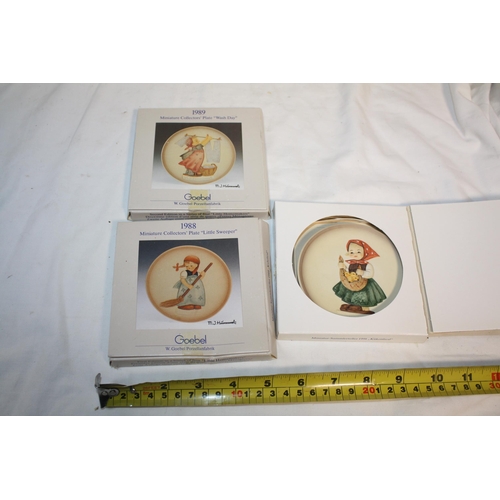 425 - 3 miniature Goebl collectors plates