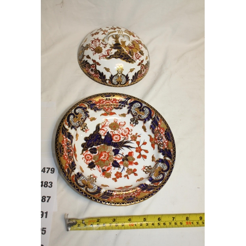 478 - Large Crown Derby muffin dish