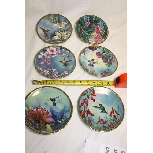 488 - 6 Pickard bird subject collectors plates