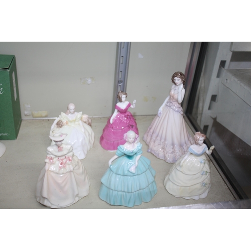 511 - 6 assorted small Coalport ladies tallest 5