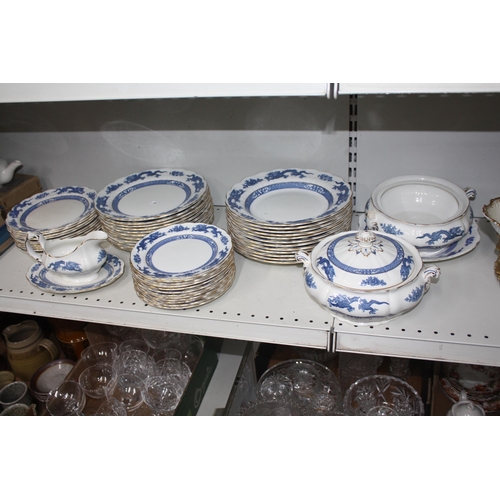 533 - Quantity Booths Dragon dinnerware- tureen handle missing