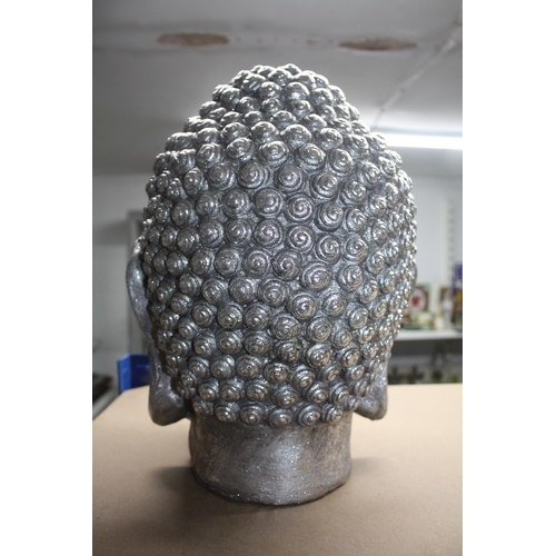 591 - Composite silver Buddha head 13