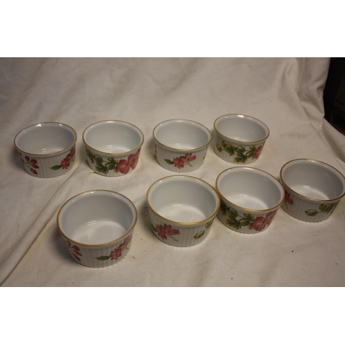 615 - Set 8 Royal Worcester Pershore ramekins