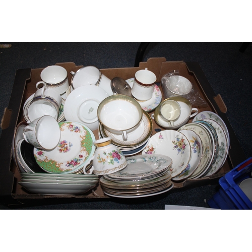 646 - Box numerous cups, saucers etc