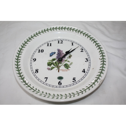 682 - Portmeirion  wall clock 10 1/2