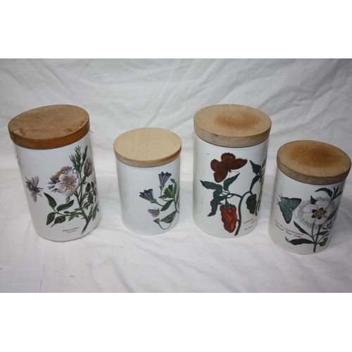 686 - 2 pairs Portmeirion storage jars tallest 7