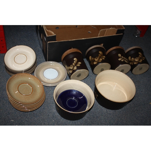 694 - Box assorted Denby pottery