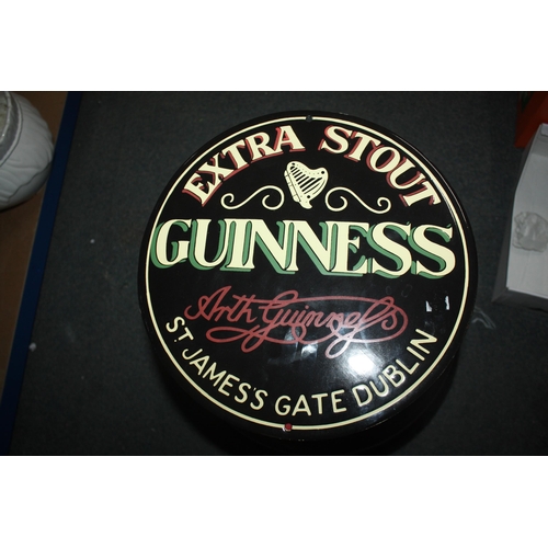 744 - Repro enamel circular Guinness sign 12