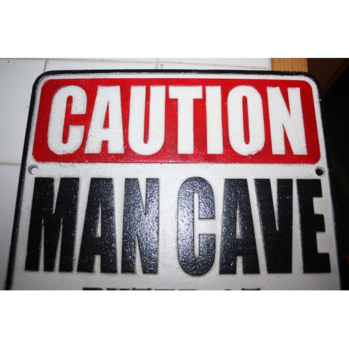 759 - Iron Man Cave sign 9 1/2