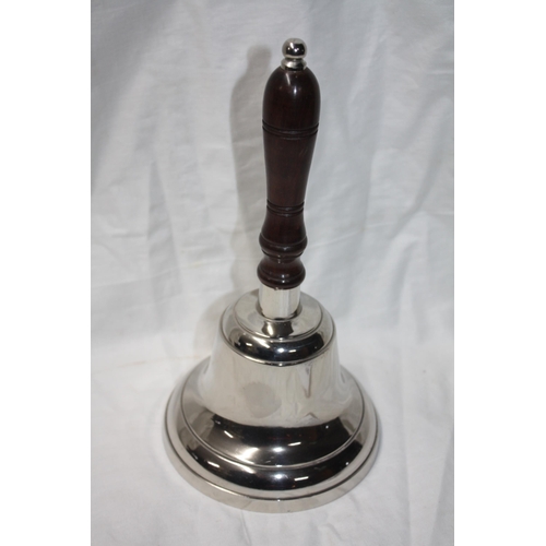 779 - Chrome & wood bell 11