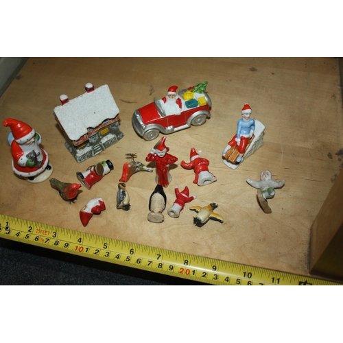 830 - Vintage Christmas figures etc