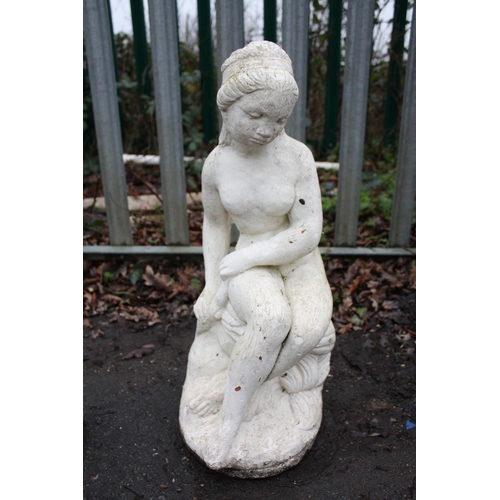 1E - Seated concrete lady 24