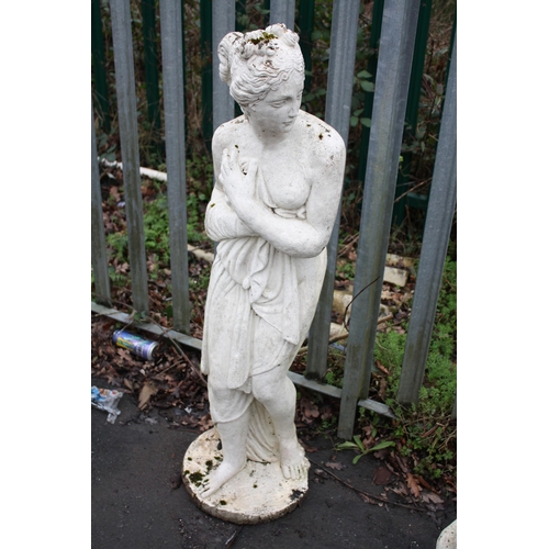 1H - Large painted concrete classical lady 45