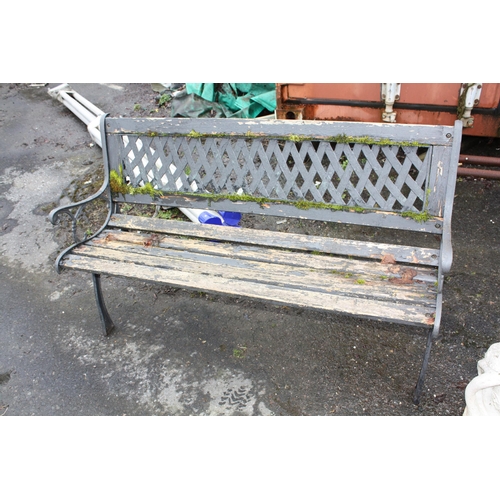 1R - Aluminium & wood garden bench 48