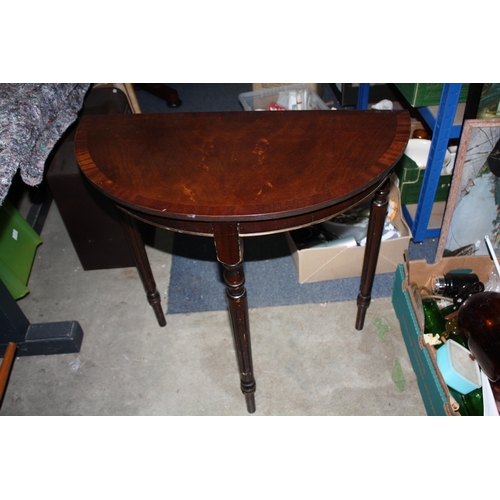 1541 - Reproduction half moon hall table 29 1/2