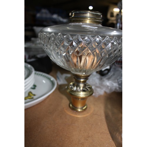 530 - Large Victorian oil lamp a/f total height approx. 31