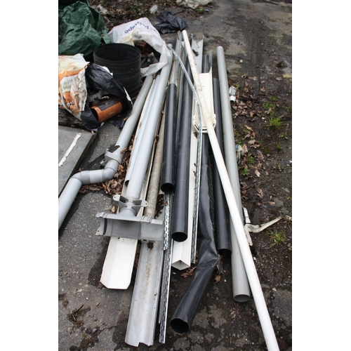 9 - Quantity guttering, downpipes & 2 bags fittings