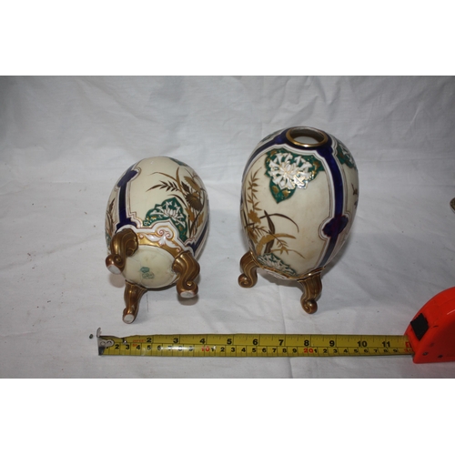 477 - Pair Royal Worcester secessionist inspired vases 7 1/2