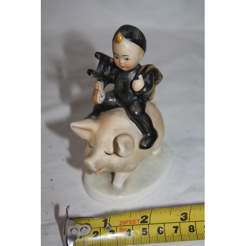 498 - Goebel figure on pig 4 1/2