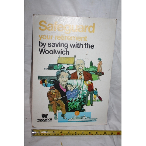 507 - Cardboard Woolwich Building Society advert