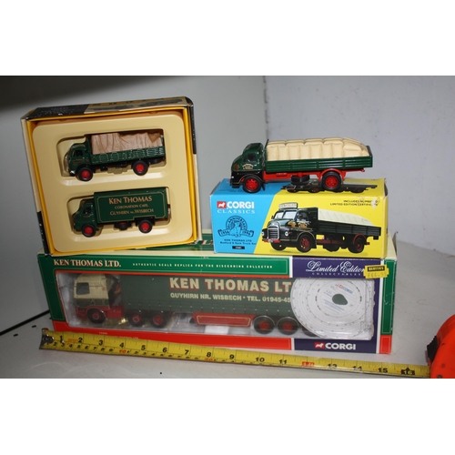 671 - Ken Thomas Ltd Boxed Corgi artic & 3 others