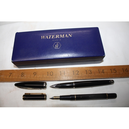 1469 - Waterman fountain pen & 1 with 18k nib