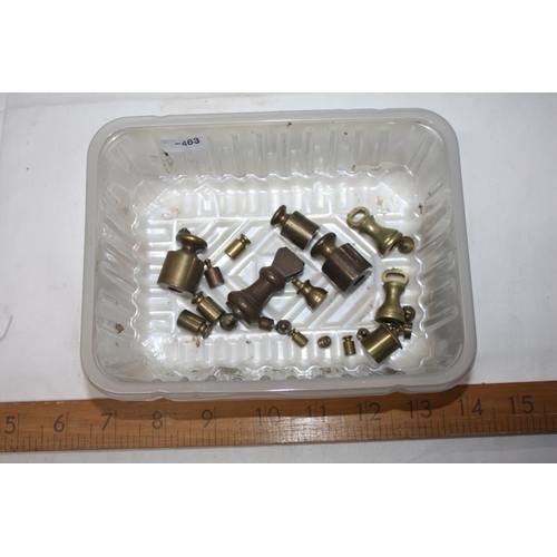 1475 - Set miscellaneous brass weights