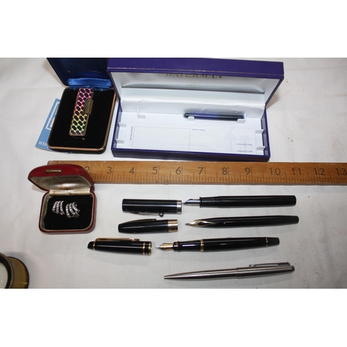 1484 - Sheaffer fountain pen, another 14k nib, Waterman pen etc