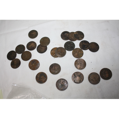 1486 - Quantity assorted pennies