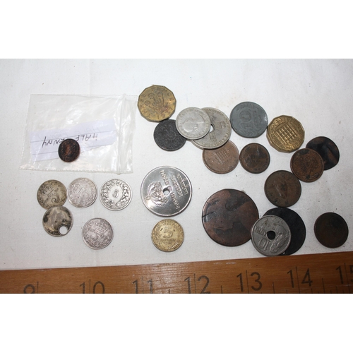 1489 - Quantity assorted coins including old halfpenny