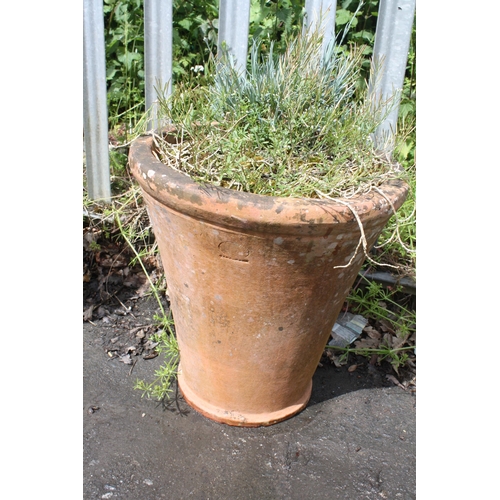 12 - Large tapered terracotta pot 16