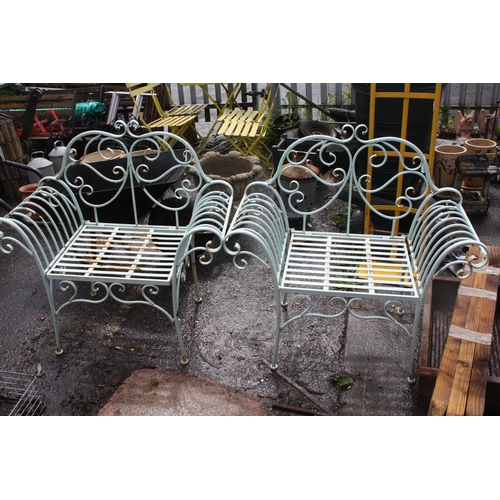 103 - Pair metal garden chairs