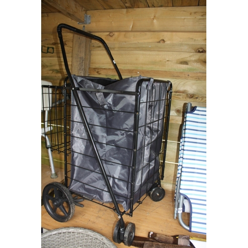 158 - 4 wheeled shopping trolley