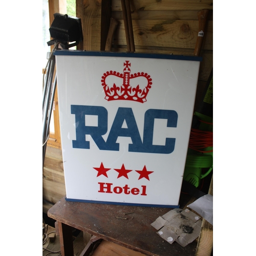 171 - Acrylic & metal RAC hotel sign 26