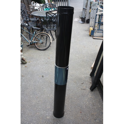 197 - New 4 foot enamel flue o/d diameter 5 1/4