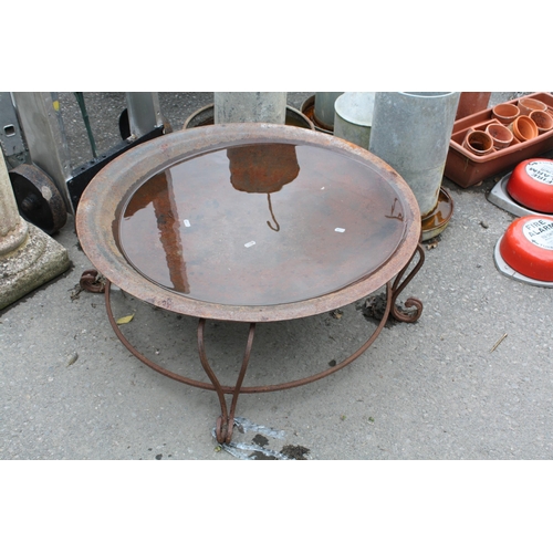 209 - Large iron firepit 30