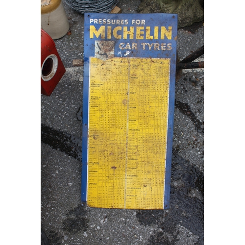 36 - Vintage tin Michelin sign 26