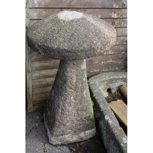 59 - Granite staddle stone base 30 1/2